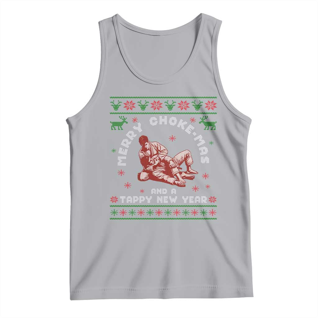 Funny Jiu Jitsu Christmas Tank Top Holiday Martial Arts BJJ Lover Ugly Xmas - Wonder Print Shop