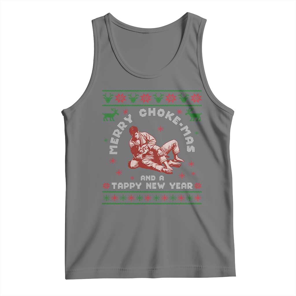 Funny Jiu Jitsu Christmas Tank Top Holiday Martial Arts BJJ Lover Ugly Xmas - Wonder Print Shop