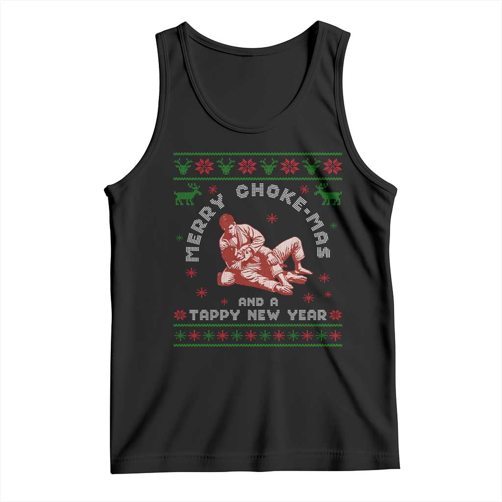 Funny Jiu Jitsu Christmas Tank Top Holiday Martial Arts BJJ Lover Ugly Xmas - Wonder Print Shop