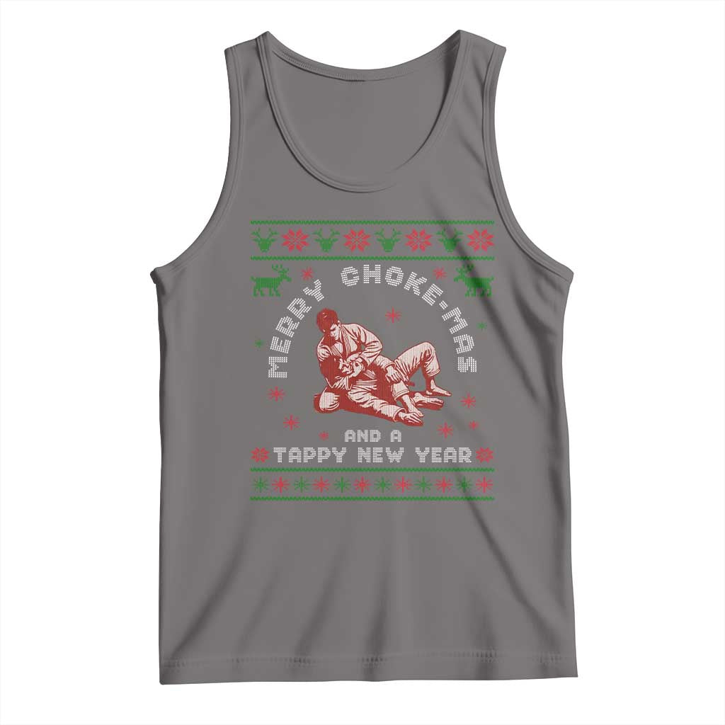 Funny Jiu Jitsu Christmas Tank Top Holiday Martial Arts BJJ Lover Ugly Xmas - Wonder Print Shop