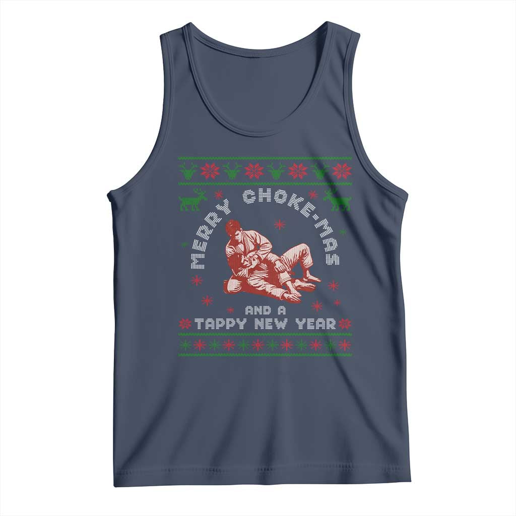 Funny Jiu Jitsu Christmas Tank Top Holiday Martial Arts BJJ Lover Ugly Xmas - Wonder Print Shop