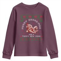 Funny Jiu Jitsu Christmas Youth Sweatshirt Holiday Martial Arts BJJ Lover Ugly Xmas - Wonder Print Shop