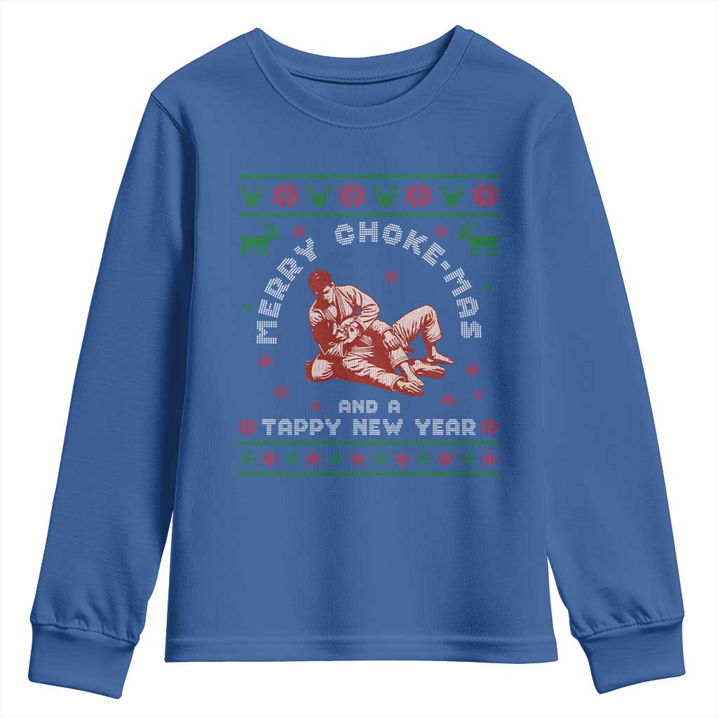 Funny Jiu Jitsu Christmas Youth Sweatshirt Holiday Martial Arts BJJ Lover Ugly Xmas - Wonder Print Shop