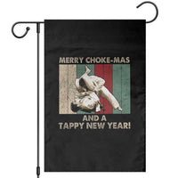 Jiu Jitsu Christmas Garden Flag Retro Merry Choke Mas Tappy New Year Martial Arts BJJ Lover - Wonder Print Shop