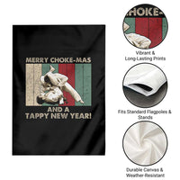 Jiu Jitsu Christmas Garden Flag Retro Merry Choke Mas Tappy New Year Martial Arts BJJ Lover - Wonder Print Shop
