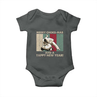 Jiu Jitsu Christmas Baby Onesie Retro Merry Choke Mas Tappy New Year Martial Arts BJJ Lover - Wonder Print Shop