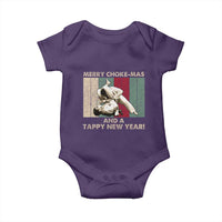 Jiu Jitsu Christmas Baby Onesie Retro Merry Choke Mas Tappy New Year Martial Arts BJJ Lover - Wonder Print Shop