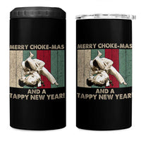Jiu Jitsu Christmas 4 in 1 Can Cooler Tumbler Retro Merry Choke Mas Tappy New Year Martial Arts BJJ Lover - Wonder Print Shop