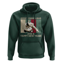 Jiu Jitsu Christmas Hoodie Retro Merry Choke Mas Tappy New Year Martial Arts BJJ Lover - Wonder Print Shop