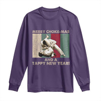 Jiu Jitsu Christmas Long Sleeve Shirt Retro Merry Choke Mas Tappy New Year Martial Arts BJJ Lover - Wonder Print Shop