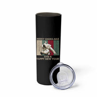 Jiu Jitsu Christmas Skinny Tumbler Retro Merry Choke Mas Tappy New Year Martial Arts BJJ Lover - Wonder Print Shop