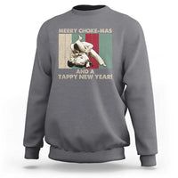 Jiu Jitsu Christmas Sweatshirt Retro Merry Choke Mas Tappy New Year Martial Arts BJJ Lover - Wonder Print Shop