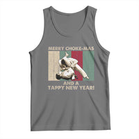 Jiu Jitsu Christmas Tank Top Retro Merry Choke Mas Tappy New Year Martial Arts BJJ Lover - Wonder Print Shop