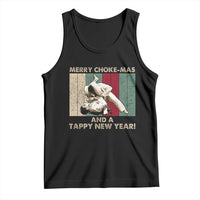 Jiu Jitsu Christmas Tank Top Retro Merry Choke Mas Tappy New Year Martial Arts BJJ Lover - Wonder Print Shop
