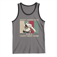 Jiu Jitsu Christmas Tank Top Retro Merry Choke Mas Tappy New Year Martial Arts BJJ Lover - Wonder Print Shop