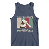 Jiu Jitsu Christmas Tank Top Retro Merry Choke Mas Tappy New Year Martial Arts BJJ Lover - Wonder Print Shop