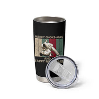 Jiu Jitsu Christmas Tumbler Cup Retro Merry Choke Mas Tappy New Year Martial Arts BJJ Lover - Wonder Print Shop