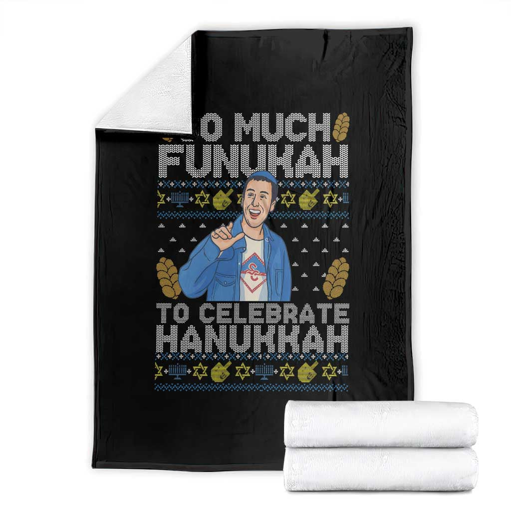 Funny Ugly Hanukkah Throw Blanket So Much Funukah To Celebrate Hanukkah Sandler - Wonder Print Shop