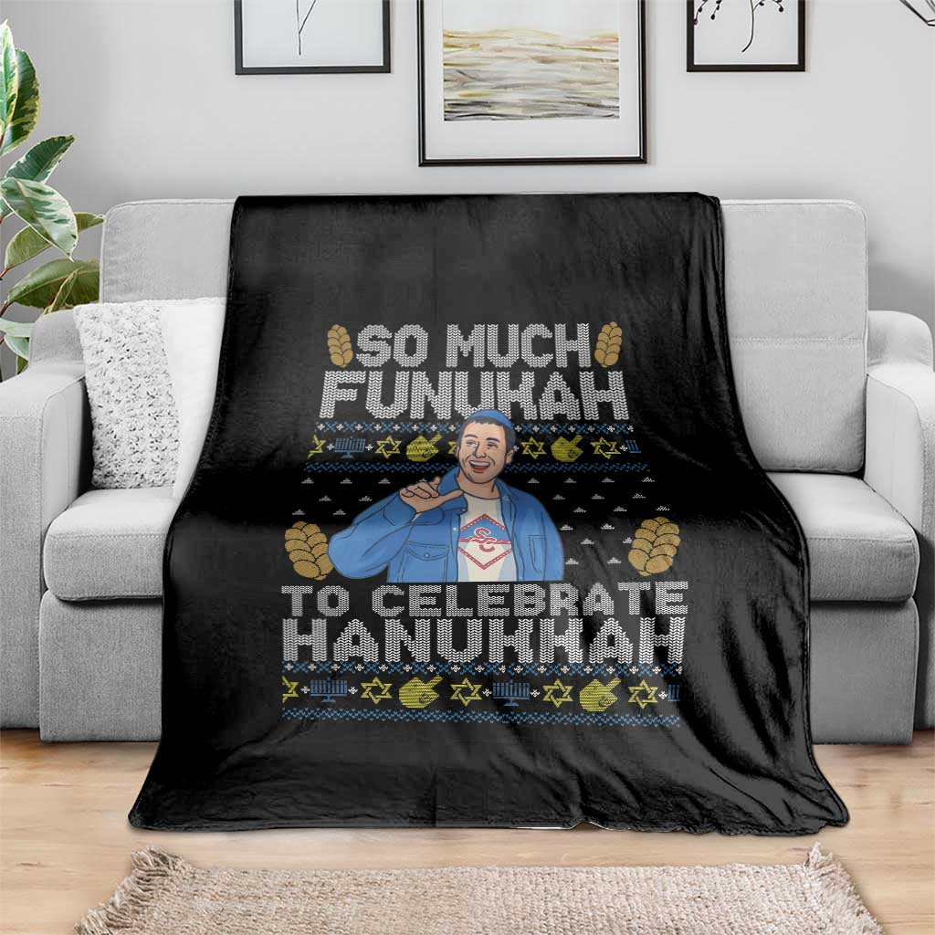 Funny Ugly Hanukkah Throw Blanket So Much Funukah To Celebrate Hanukkah Sandler - Wonder Print Shop