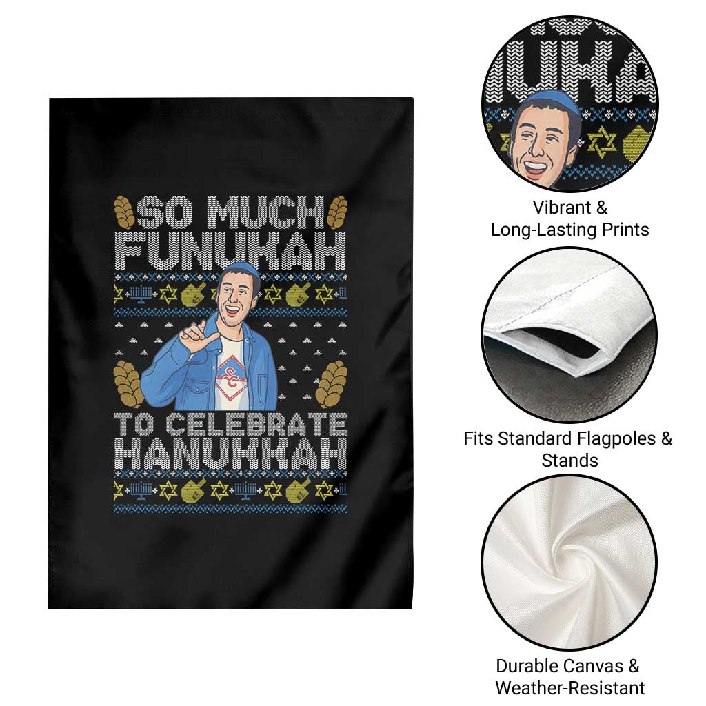 Funny Ugly Hanukkah Garden Flag So Much Funukah To Celebrate Hanukkah Sandler - Wonder Print Shop