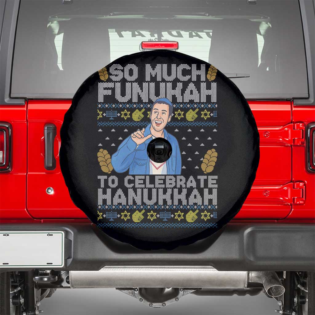 Funny Ugly Hanukkah Spare Tire Cover So Much Funukah To Celebrate Hanukkah Sandler - Wonder Print Shop