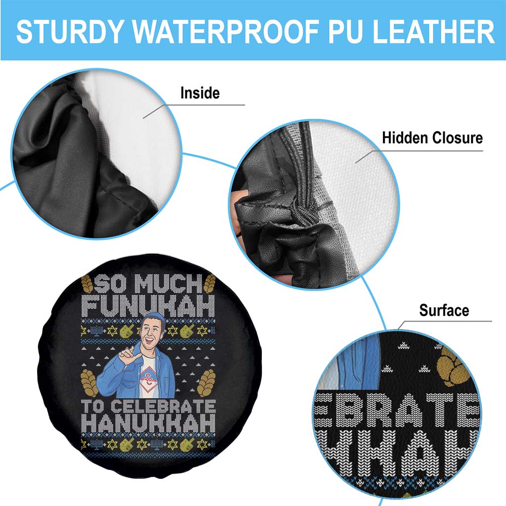 Funny Ugly Hanukkah Spare Tire Cover So Much Funukah To Celebrate Hanukkah Sandler - Wonder Print Shop