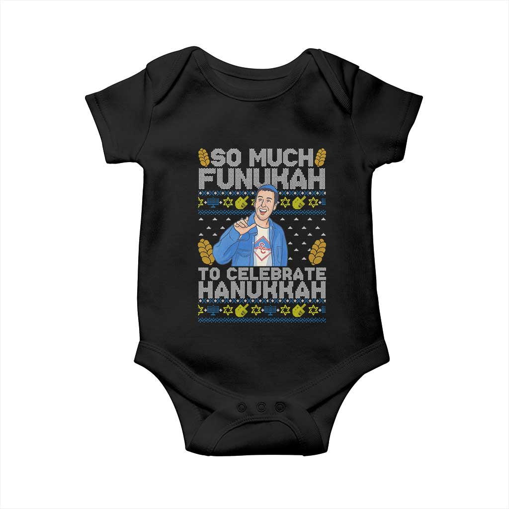 Funny Ugly Hanukkah Baby Onesie So Much Funukah To Celebrate Hanukkah Sandler - Wonder Print Shop