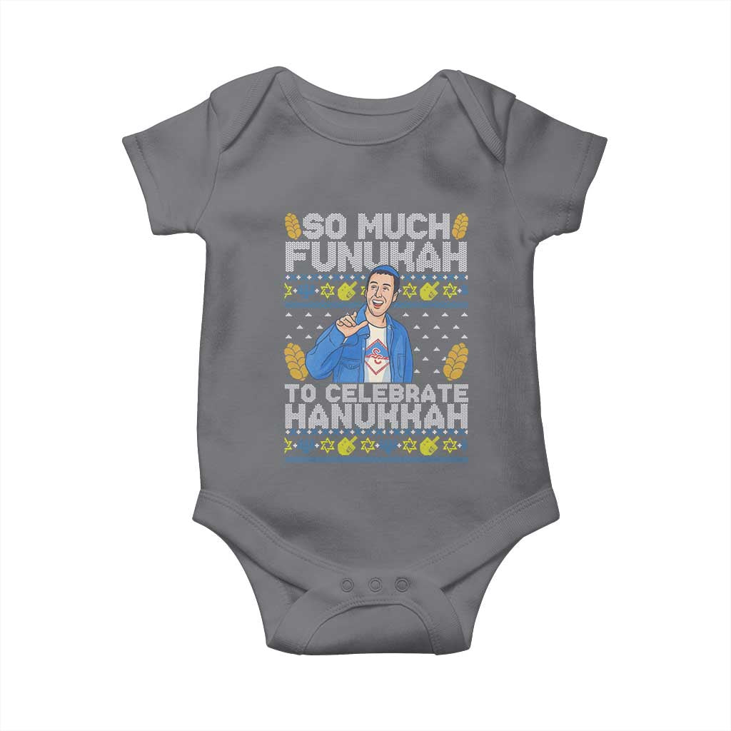 Funny Ugly Hanukkah Baby Onesie So Much Funukah To Celebrate Hanukkah Sandler - Wonder Print Shop