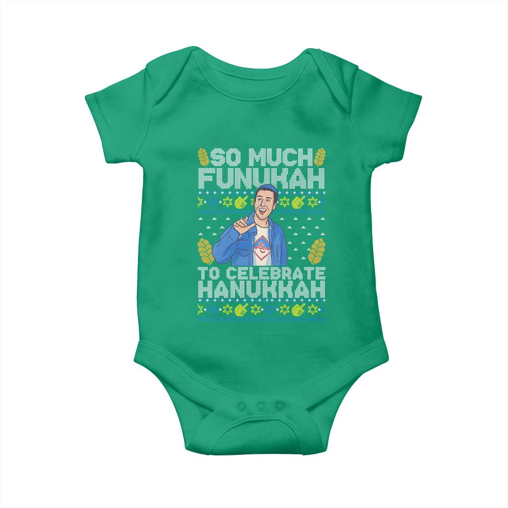 Funny Ugly Hanukkah Baby Onesie So Much Funukah To Celebrate Hanukkah Sandler - Wonder Print Shop