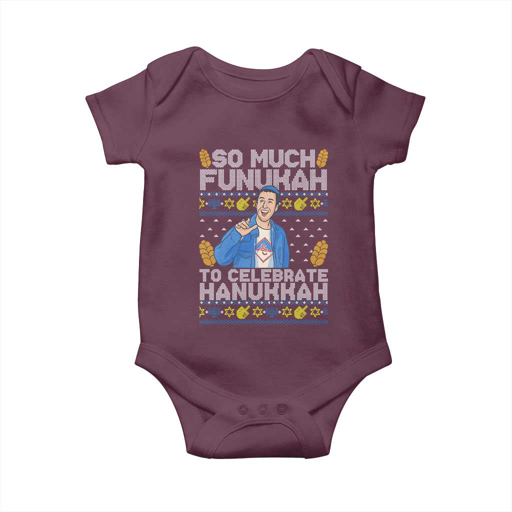 Funny Ugly Hanukkah Baby Onesie So Much Funukah To Celebrate Hanukkah Sandler - Wonder Print Shop