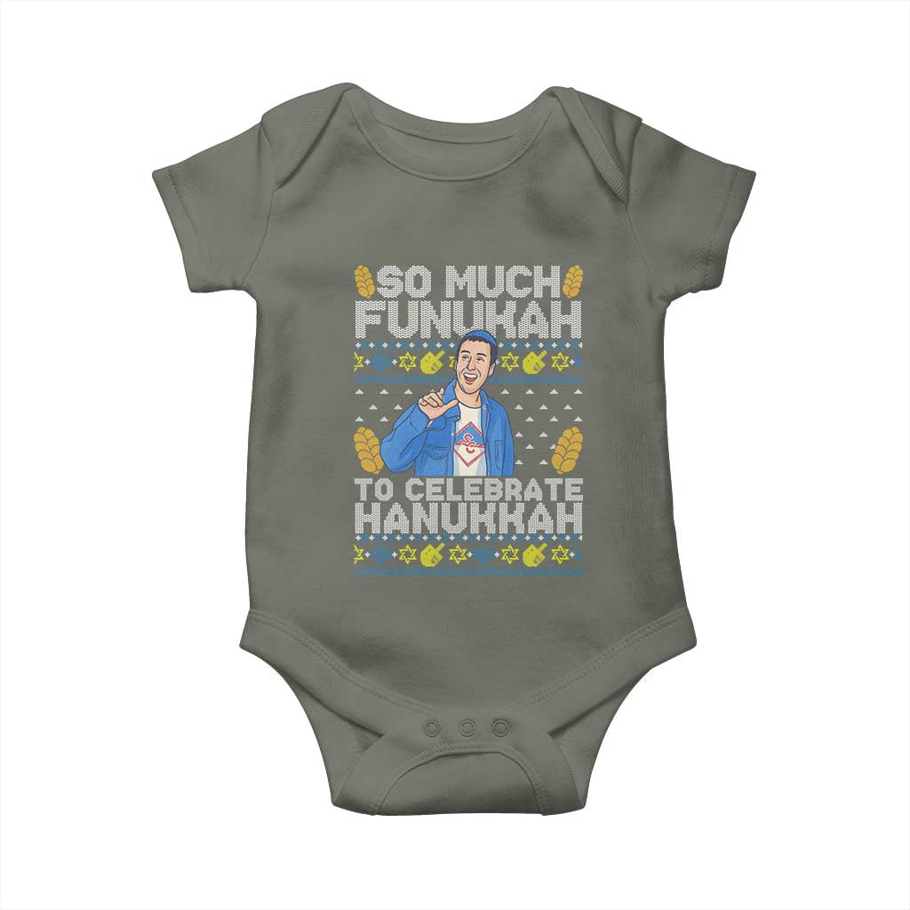 Funny Ugly Hanukkah Baby Onesie So Much Funukah To Celebrate Hanukkah Sandler - Wonder Print Shop
