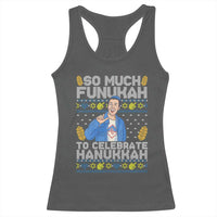 Funny Ugly Hanukkah Racerback Tank Top So Much Funukah To Celebrate Hanukkah Sandler - Wonder Print Shop