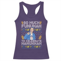 Funny Ugly Hanukkah Racerback Tank Top So Much Funukah To Celebrate Hanukkah Sandler - Wonder Print Shop