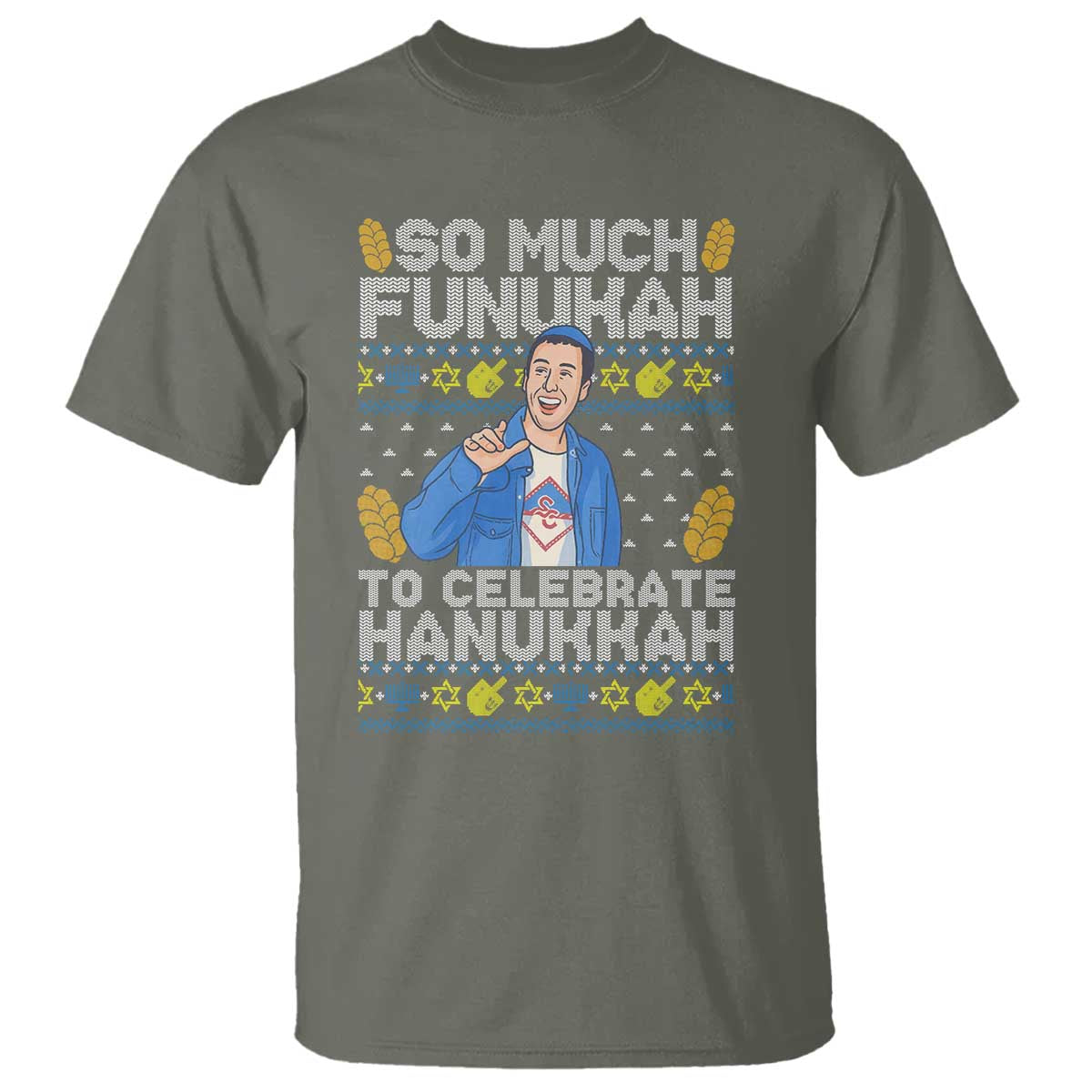 Funny Ugly Hanukkah T Shirt So Much Funukah To Celebrate Hanukkah Sandler - Wonder Print Shop