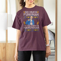 Funny Ugly Hanukkah T Shirt For Women So Much Funukah To Celebrate Hanukkah Sandler - Wonder Print Shop