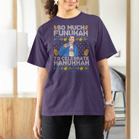 Funny Ugly Hanukkah T Shirt For Women So Much Funukah To Celebrate Hanukkah Sandler - Wonder Print Shop