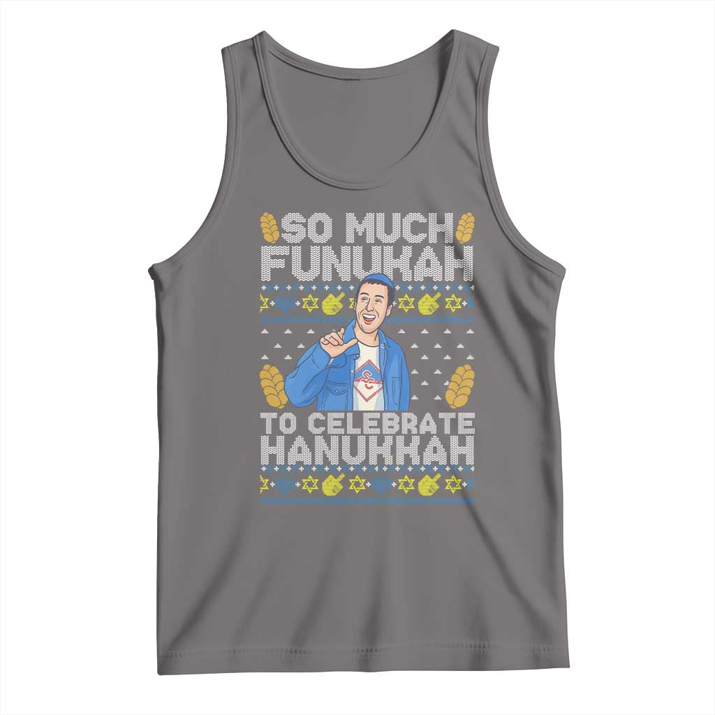 Funny Ugly Hanukkah Tank Top So Much Funukah To Celebrate Hanukkah Sandler - Wonder Print Shop
