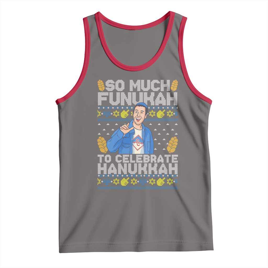 Funny Ugly Hanukkah Tank Top So Much Funukah To Celebrate Hanukkah Sandler - Wonder Print Shop