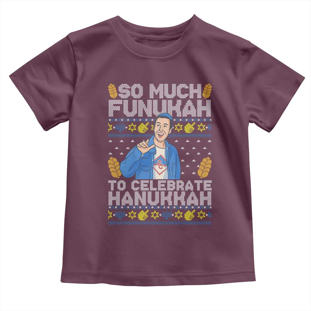 Funny Ugly Hanukkah Toddler T Shirt So Much Funukah To Celebrate Hanukkah Sandler - Wonder Print Shop