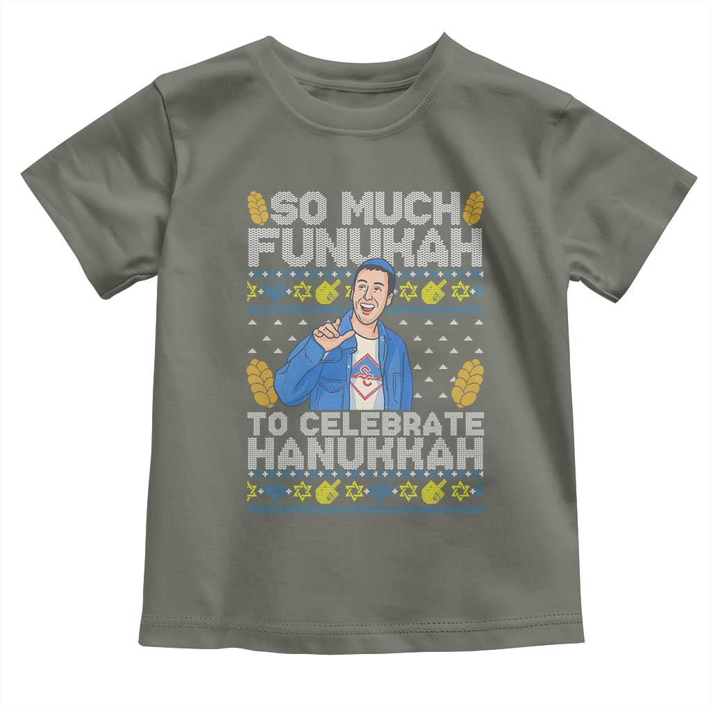 Funny Ugly Hanukkah Toddler T Shirt So Much Funukah To Celebrate Hanukkah Sandler - Wonder Print Shop