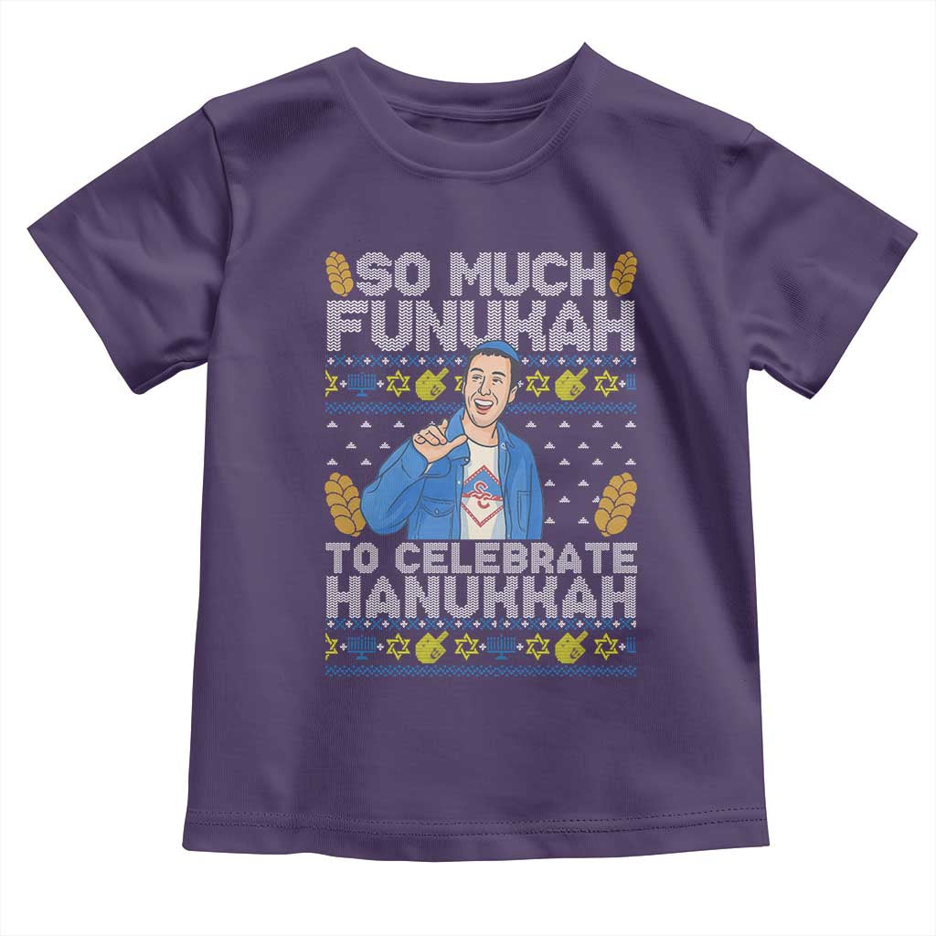 Funny Ugly Hanukkah Toddler T Shirt So Much Funukah To Celebrate Hanukkah Sandler - Wonder Print Shop