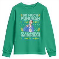 Funny Ugly Hanukkah Youth Sweatshirt So Much Funukah To Celebrate Hanukkah Sandler - Wonder Print Shop