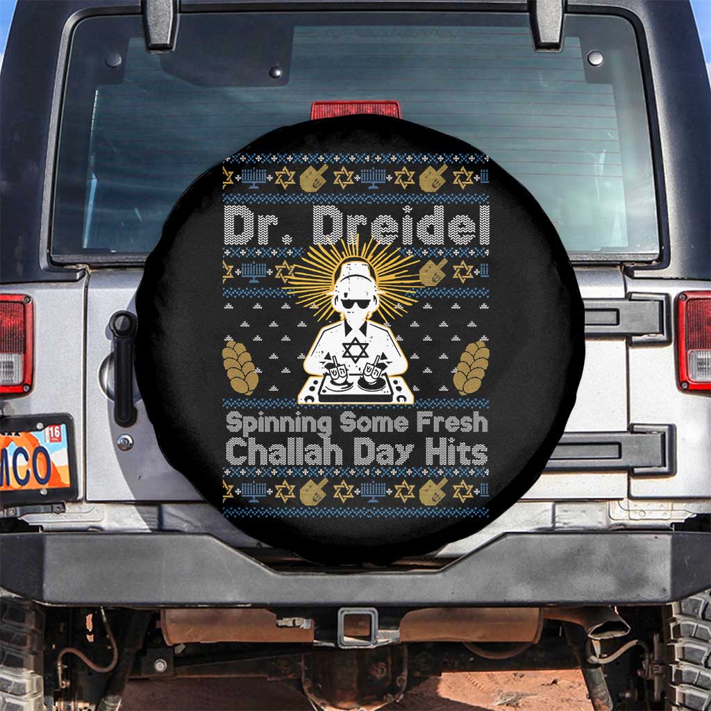 Funny Ugly Hanukkah Spare Tire Cover Mr Dreidel Dj Chanukkah Jewish - Wonder Print Shop