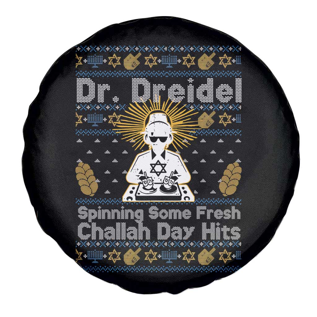 Funny Ugly Hanukkah Spare Tire Cover Mr Dreidel Dj Chanukkah Jewish - Wonder Print Shop