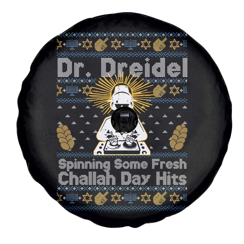 Funny Ugly Hanukkah Spare Tire Cover Mr Dreidel Dj Chanukkah Jewish - Wonder Print Shop