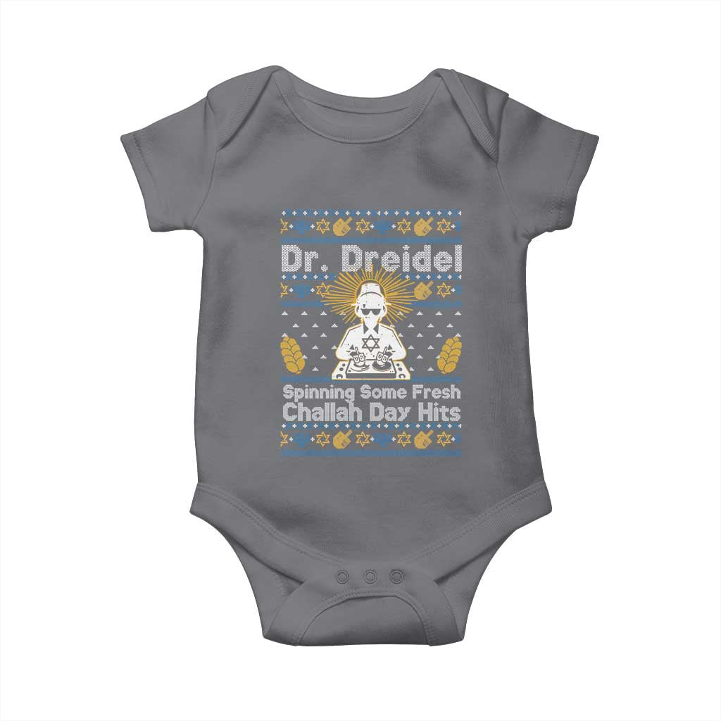 Funny Ugly Hanukkah Baby Onesie Mr Dreidel Dj Chanukkah Jewish - Wonder Print Shop