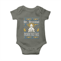 Funny Ugly Hanukkah Baby Onesie Mr Dreidel Dj Chanukkah Jewish - Wonder Print Shop