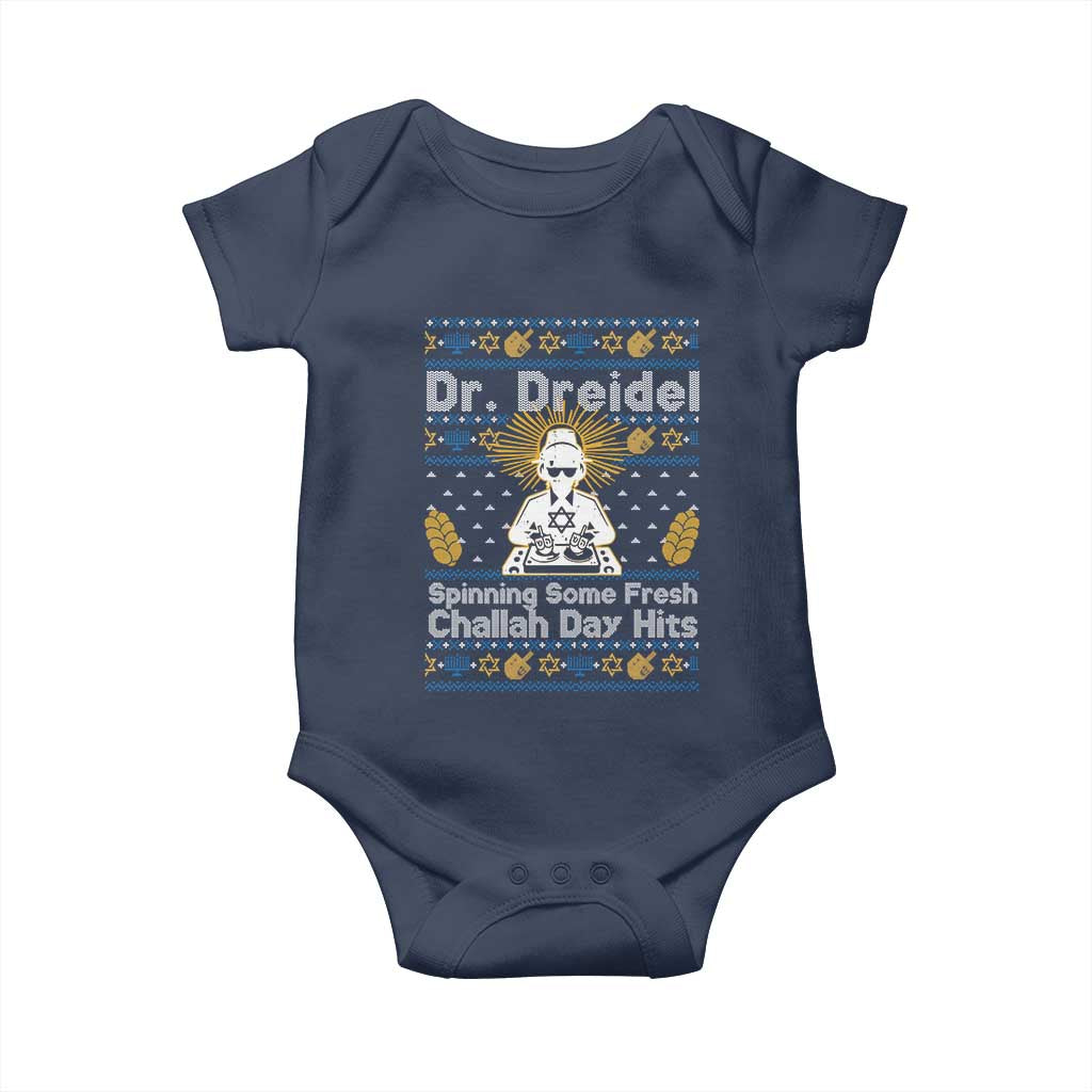 Funny Ugly Hanukkah Baby Onesie Mr Dreidel Dj Chanukkah Jewish - Wonder Print Shop