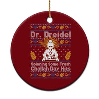Funny Ugly Hanukkah Ceramic Ornament Mr Dreidel Dj Chanukkah Jewish - Wonder Print Shop