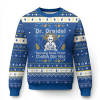Funny Ugly Hanukkah Hanukkah Ugly Sweater Mr Dreidel Dj Chanukkah Jewish - Wonder Print Shop